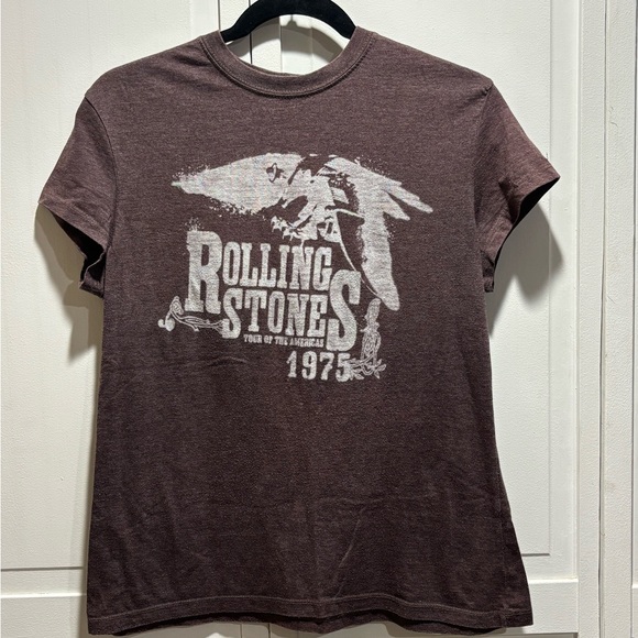 Brown Rolling Stones Graphic T-Shirt Y2K size X-Large - Picture 1 of 3